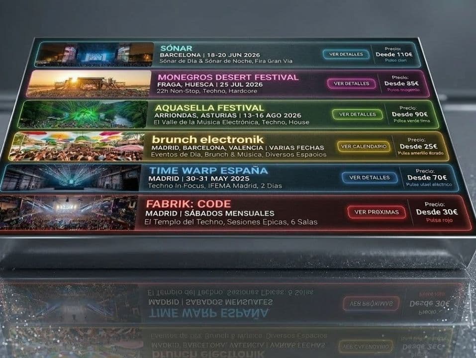 Listado completo de fiestas y eventos de música electrónica