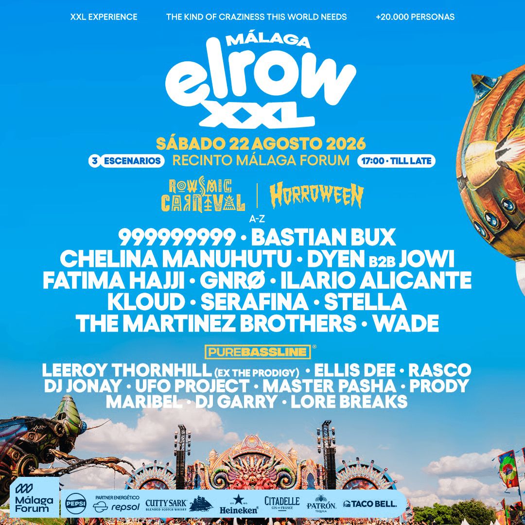 Cartel de elrow Málaga XXL 2026 - Sábado 22
