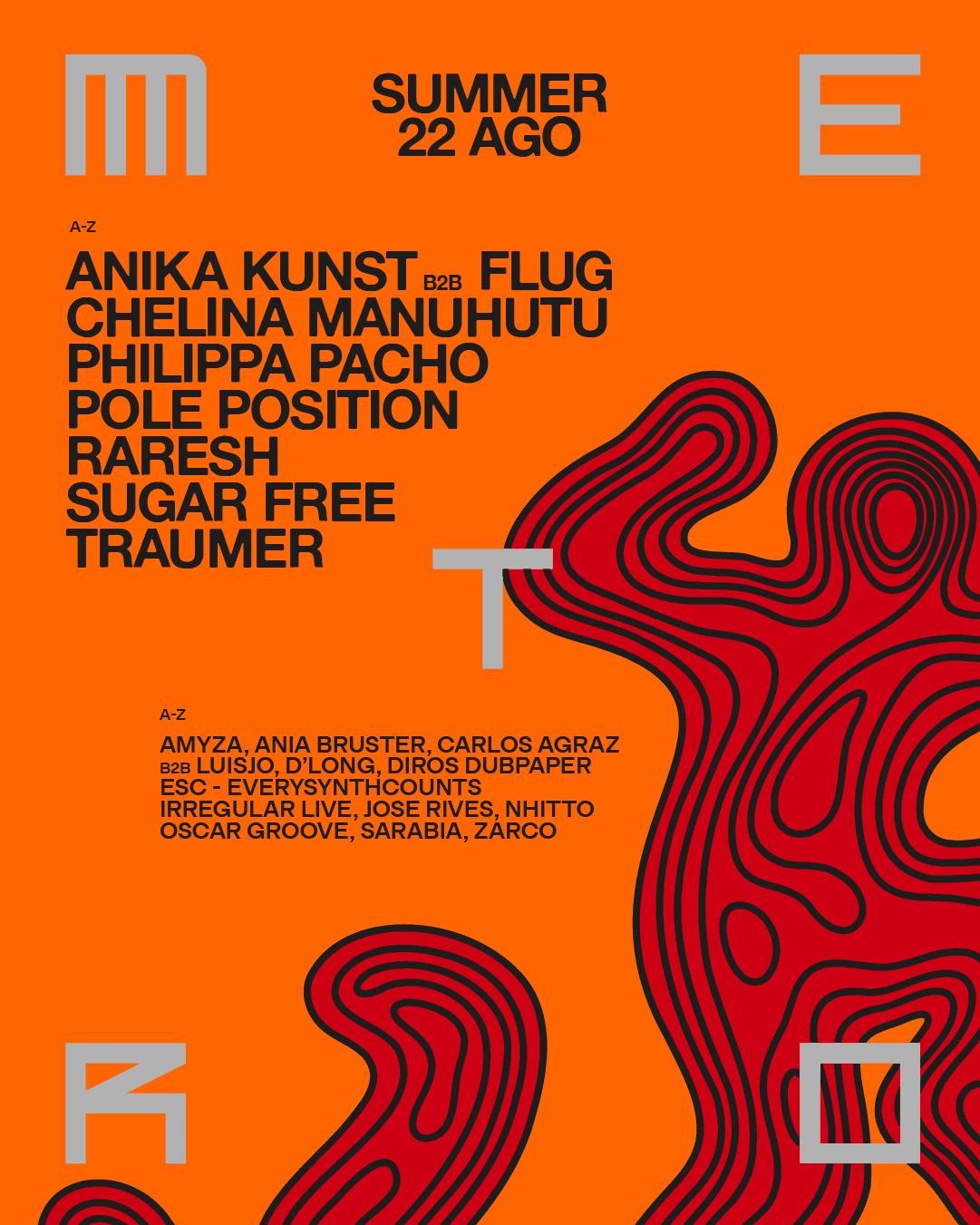 Cartel de 22.08.26 - SUMMER | METRO DANCE CLUB