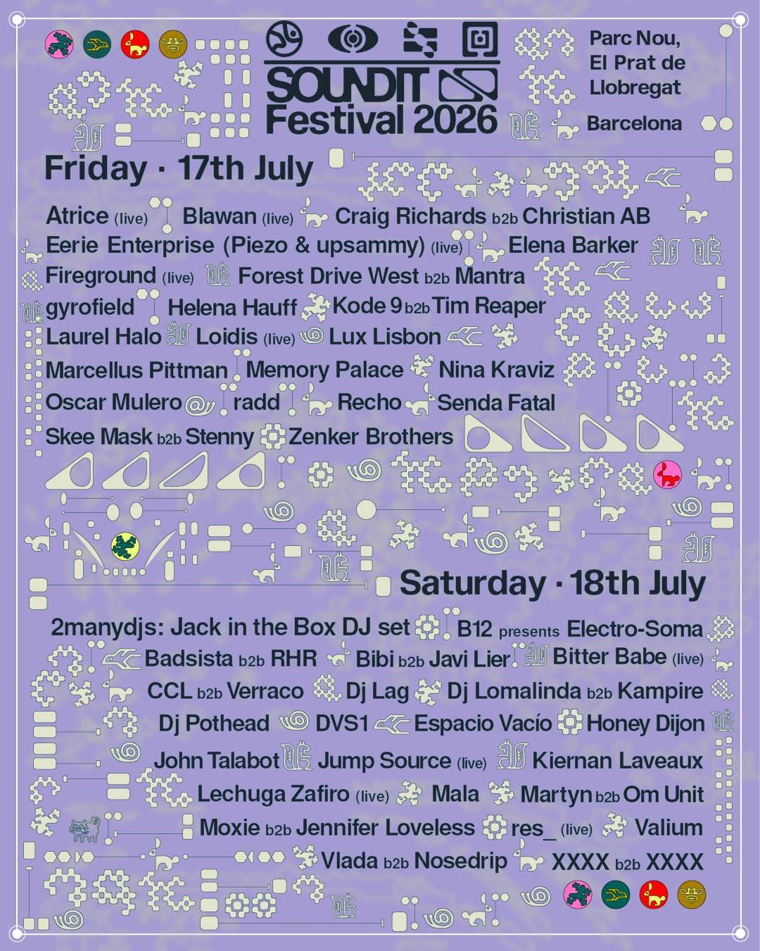 Cartel de SOUNDIT Festival - Viernes 17