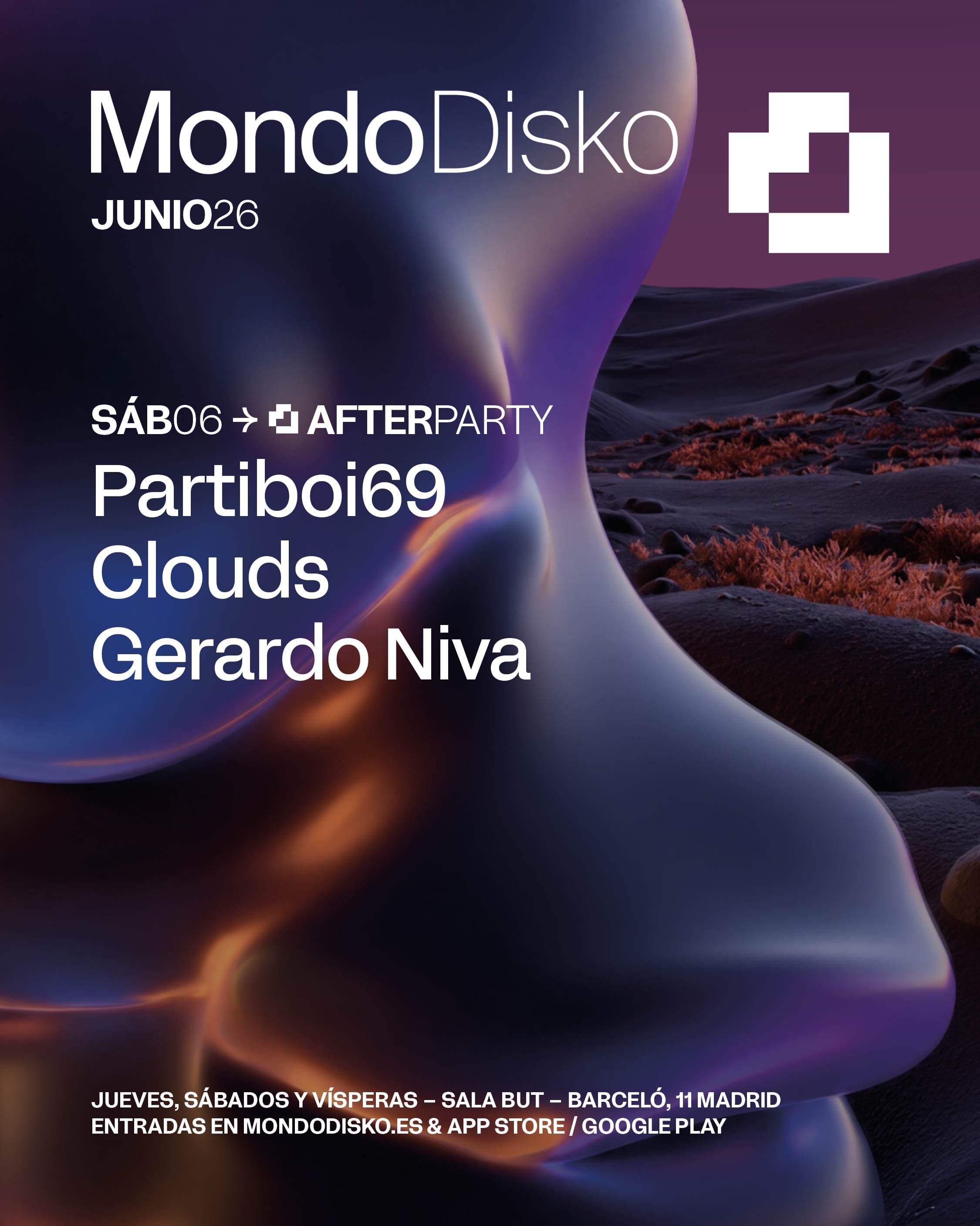 Cartel de AFTERPARTY: Partiboi69 / Clouds / Gerardo Niva