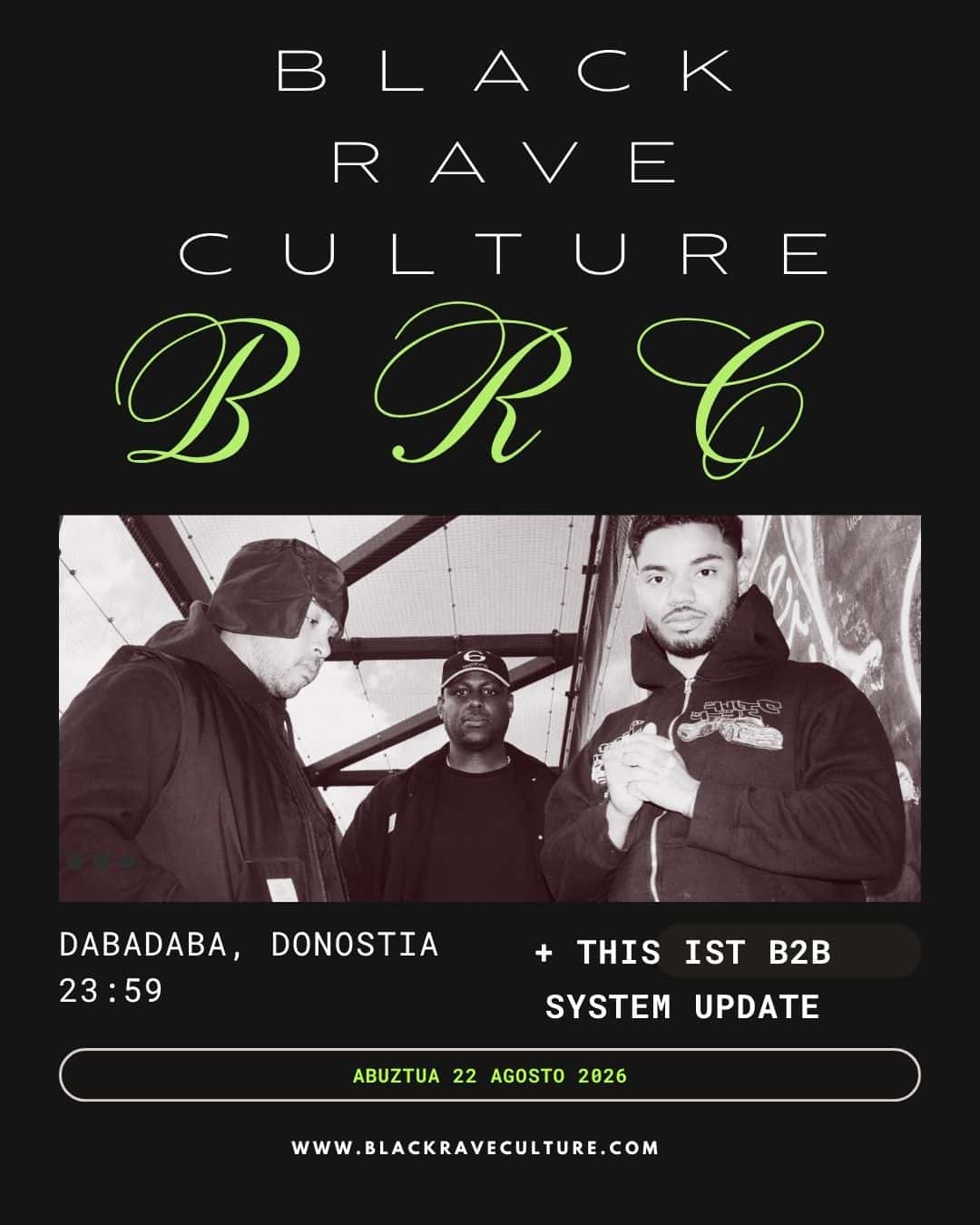 Cartel de Black Rave Culture + This Ist b2b System Update