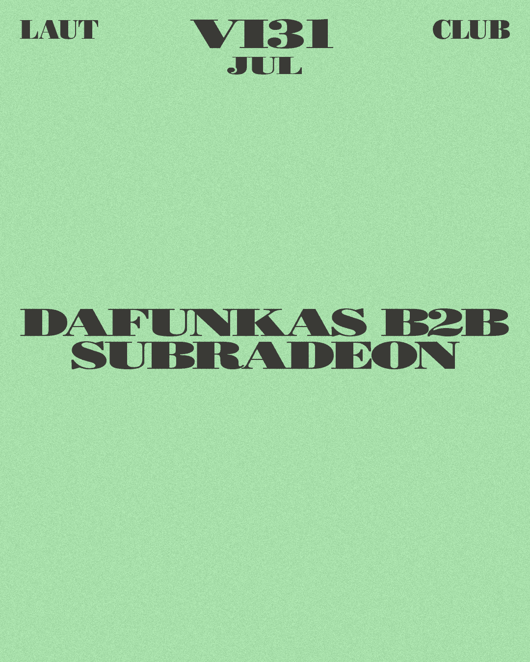 Cartel de Dafunkas B2B Subradeon
