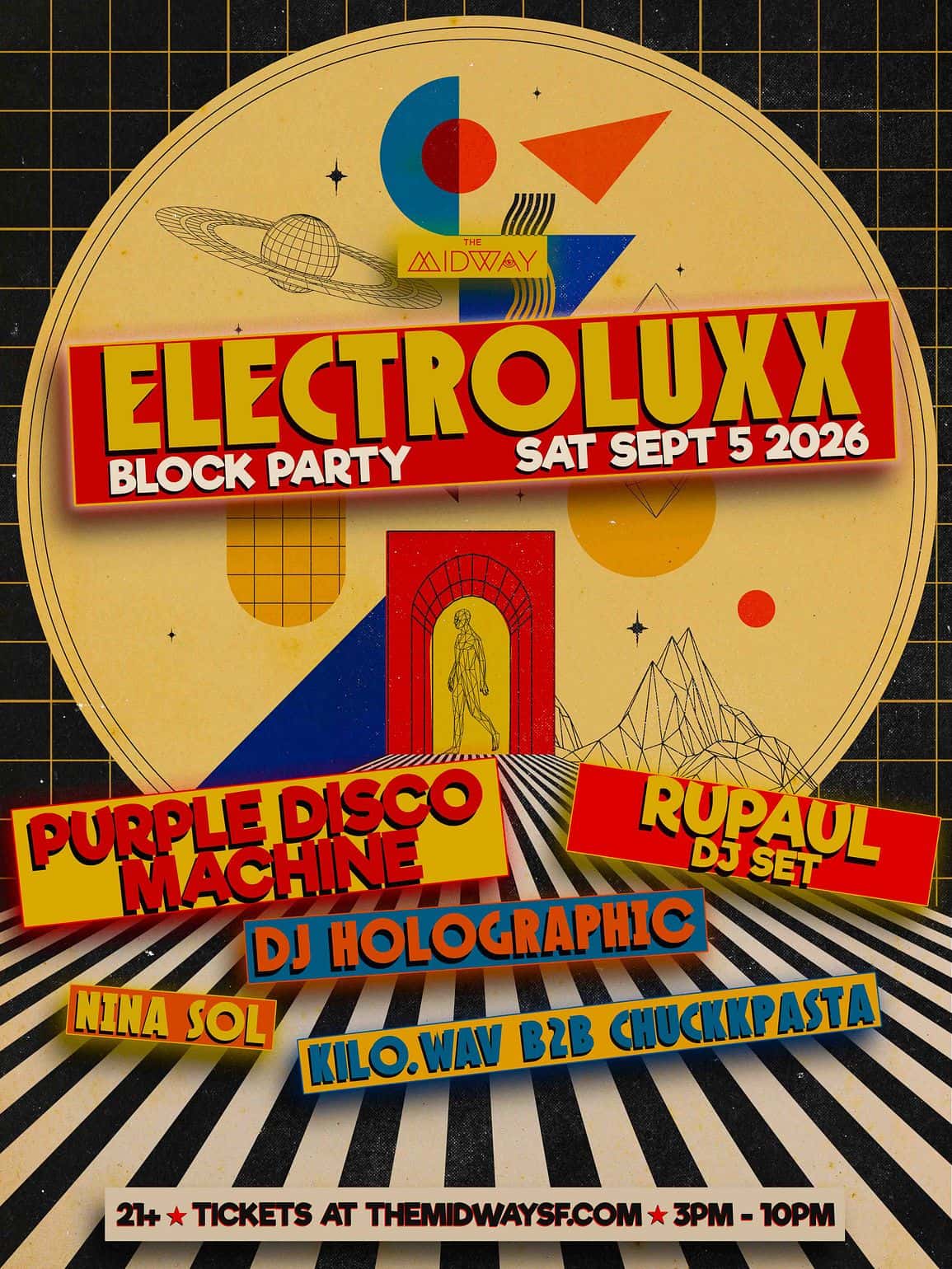 Cartel de Electroluxx Block Party: Purple Disco Machine, RuPaul + More