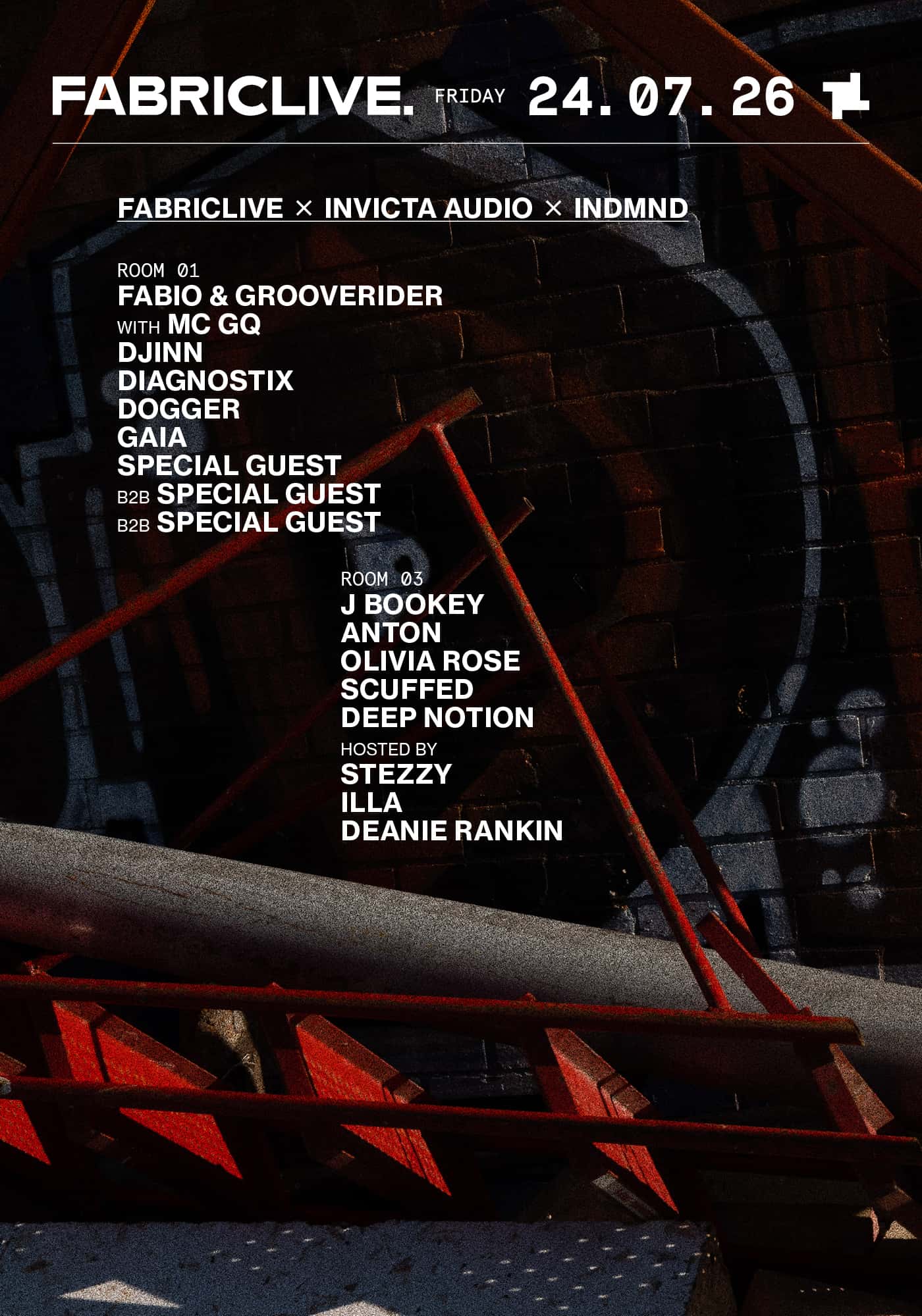 Cartel de FABRICLIVE: Fabio & Grooverider w/ MC GQ, Djinn, Diagnostix, dogger, GAIA + more