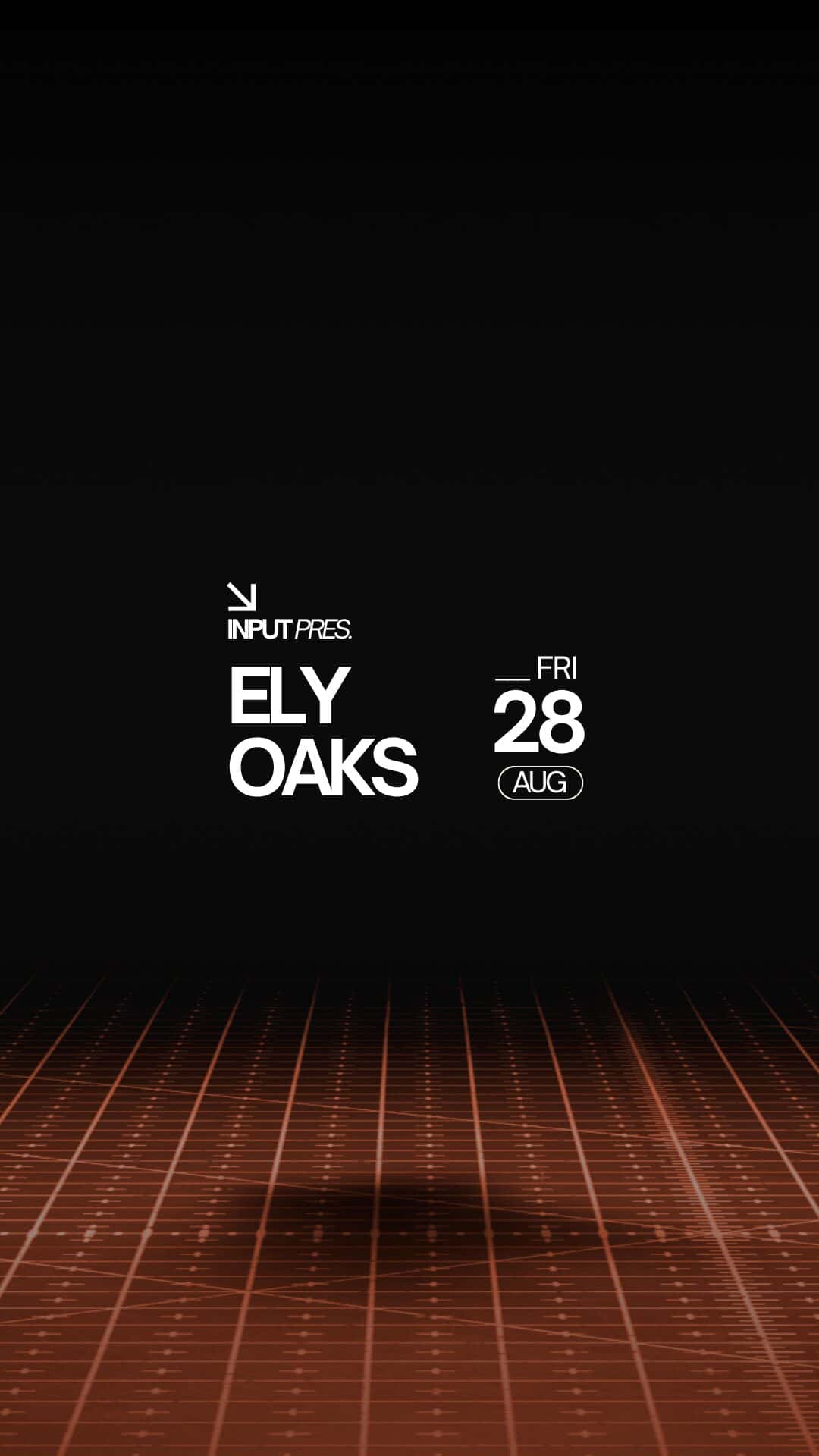 Cartel de INPUT pres Ely Oaks