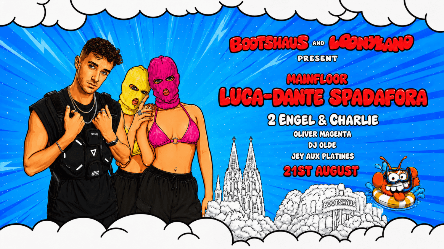 Cartel de LOONYLAND pres. LUCA DANTE SPADAFORA & 2 ENGEL & CHARLIE