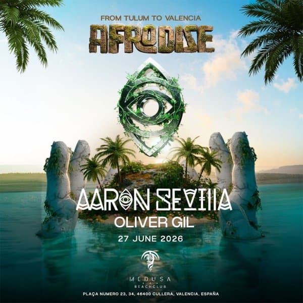 Cartel de Medusa Beach Club - AFRODISE by AARON SEVILLA