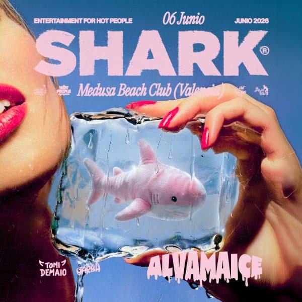 Cartel de Medusa Beach Club - SHARK & ALVAMA ICE