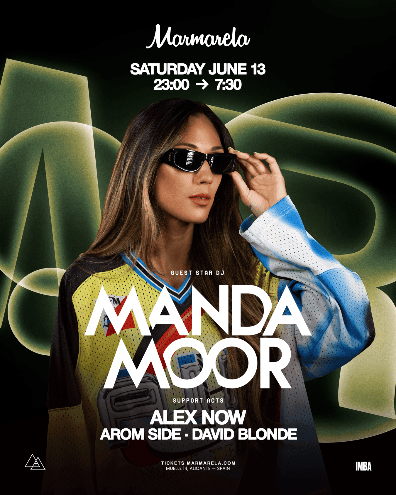 Cartel de NIGHT → GUEST DJ: Manda Moor (Main Terrace + Indoor Main Stage)