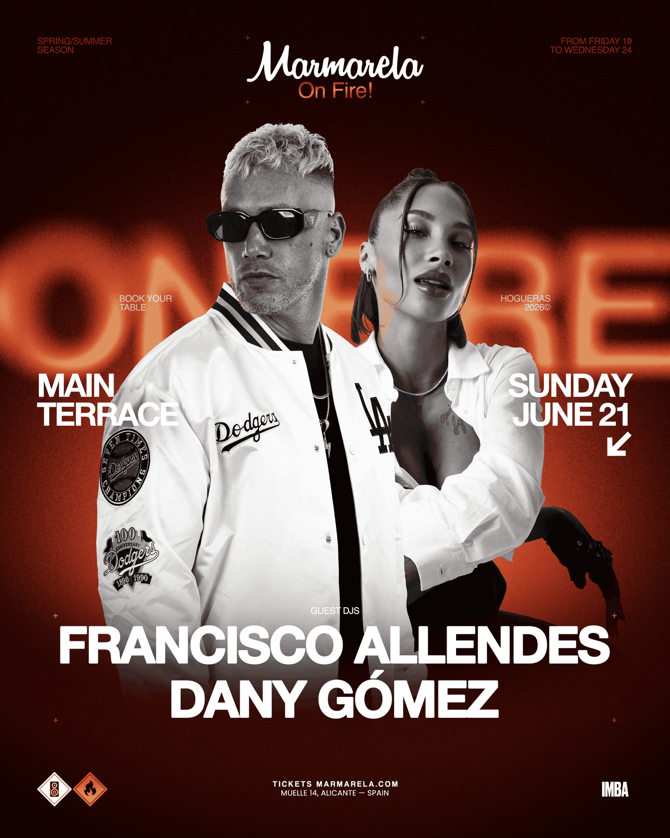 Cartel de NIGHT → SUN. JUNE 21: Marmarela On Fire