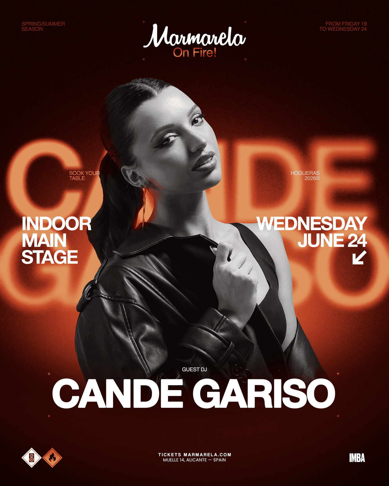 Cartel de NIGHT → WED. JUNE 24: Marmarela On Fire