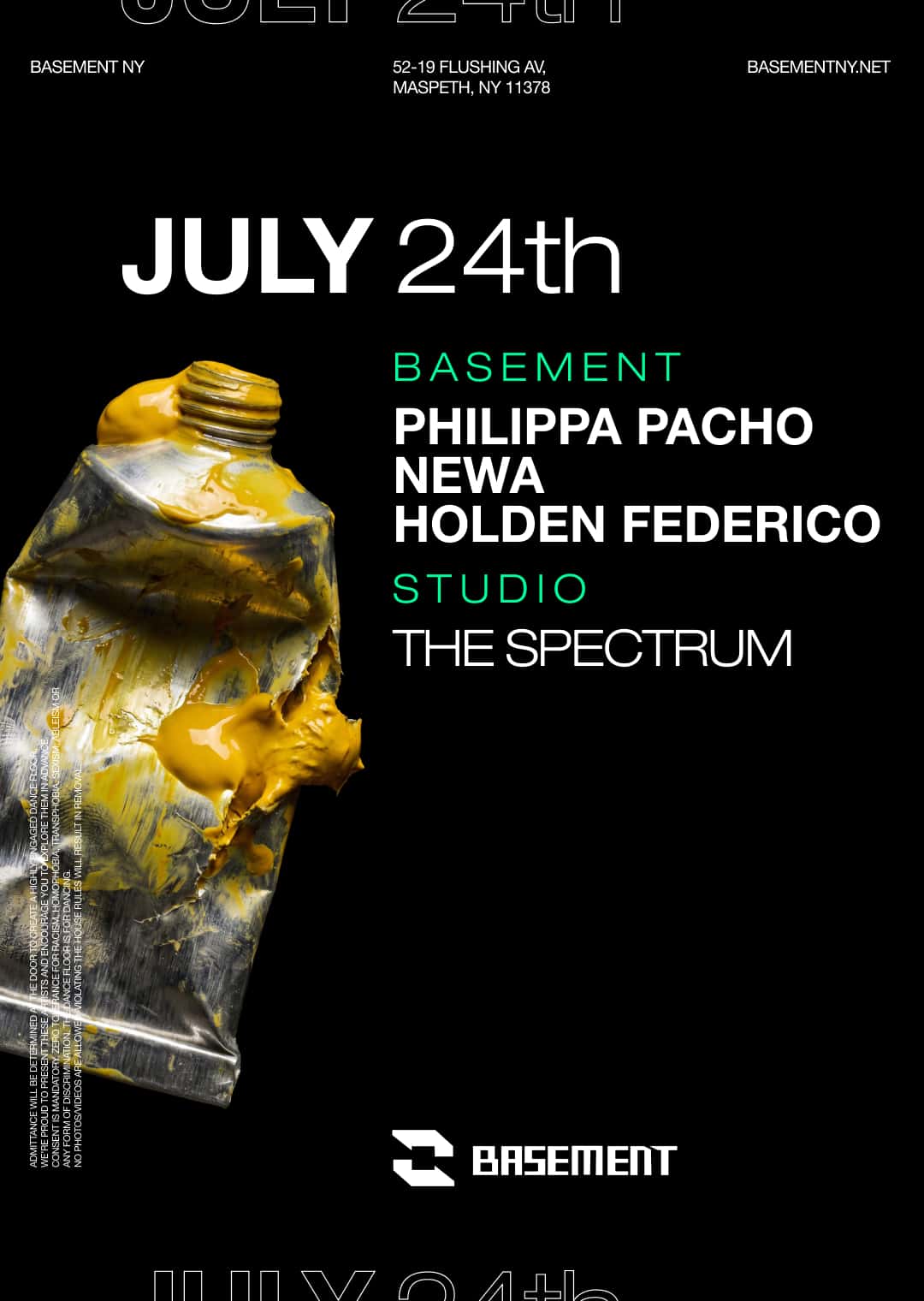 Cartel de Philippa Pacho / Newa / Holden Federico / The Spectrum