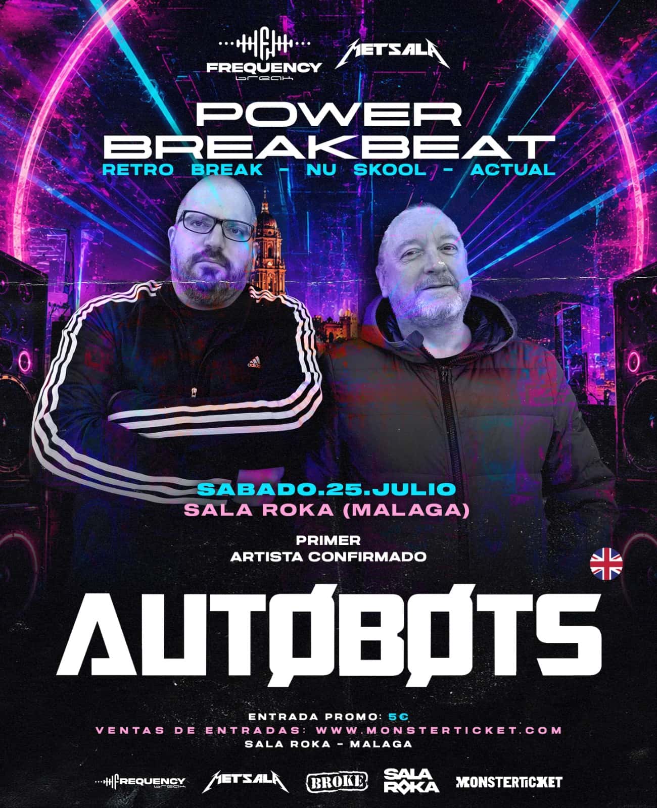 Cartel de Power Breakbeat con Autobots