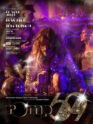 Cartel de ROMP T-Dance: ROMP 69 – The Dirty Discotheque