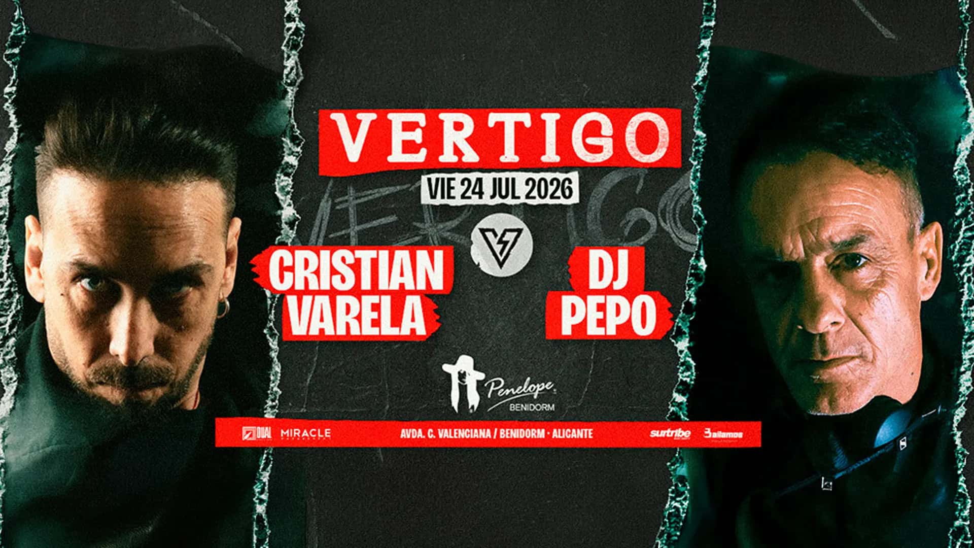 Cartel de VERTIGO presents CRISTIAN VARELA vs DJ PEPO