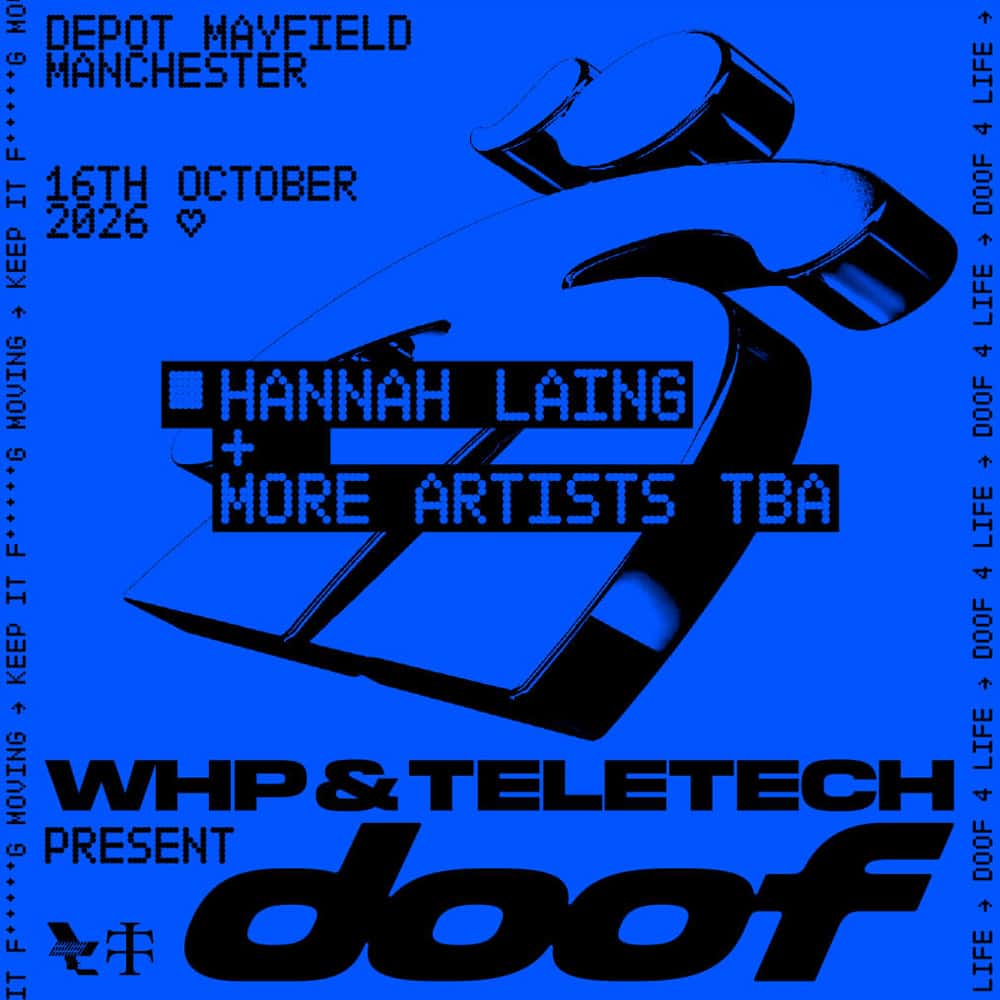 Cartel de WHP + TELETECH PRESENT doof – HANNAH LAING